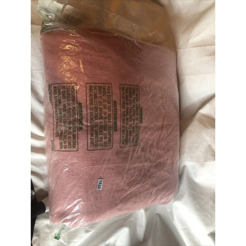 Heavyweight Linen Blend Duvet Cover  - Casaluna KING ROSE NEW!! NO SHAMS - Picture 10 of 11